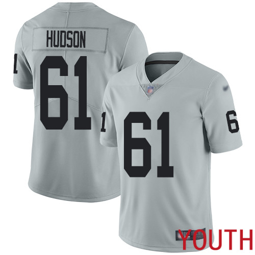 Oakland Raiders Limited Silver Youth Rodney Hudson Jersey NFL Football #61 Inverted Legend Jersey